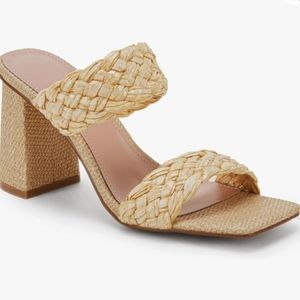 Syktkmx Women's Braided Heeled Sandals Open Toe.Size 8 new condition